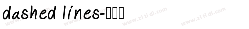 dashed lines字体转换